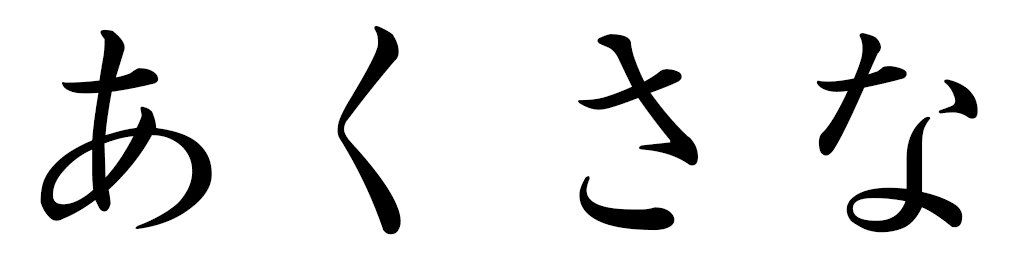 Axana in Japanese